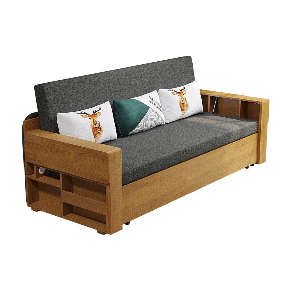 Multifunctional Folding Wood Sofa Bed