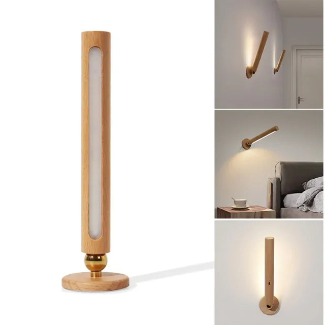 Smart Rotatable Wooden Night Light