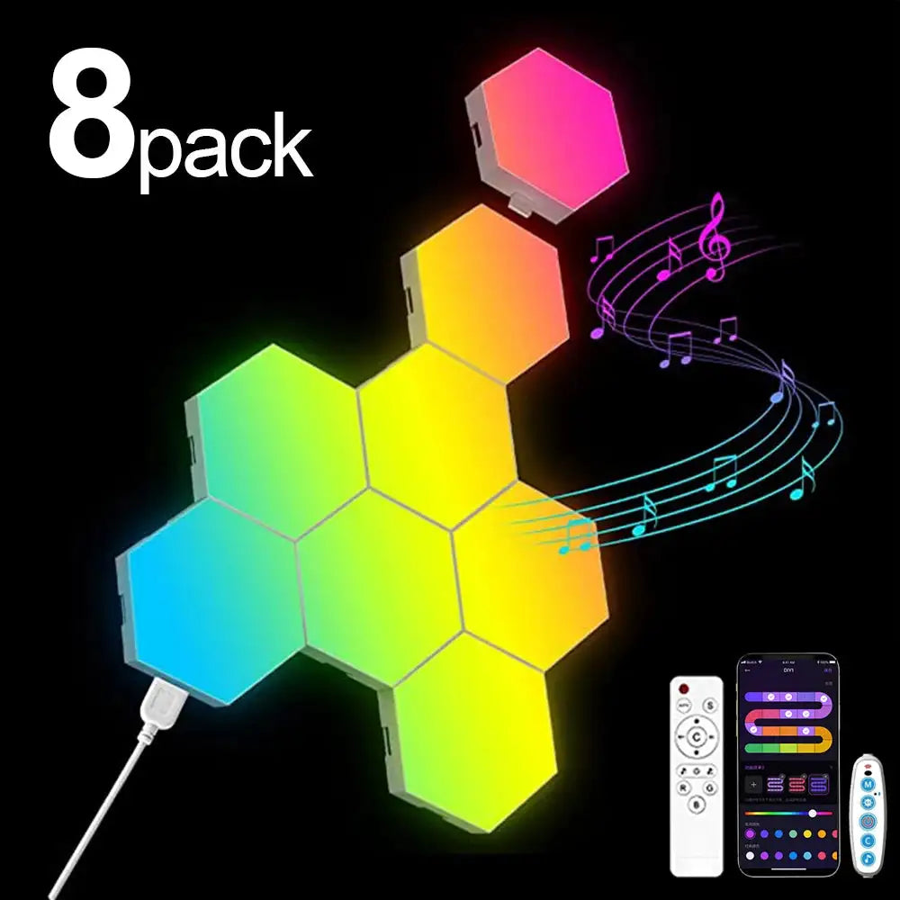 20/12/8/3 Pack Hexagon Lights Wall RGB Panel