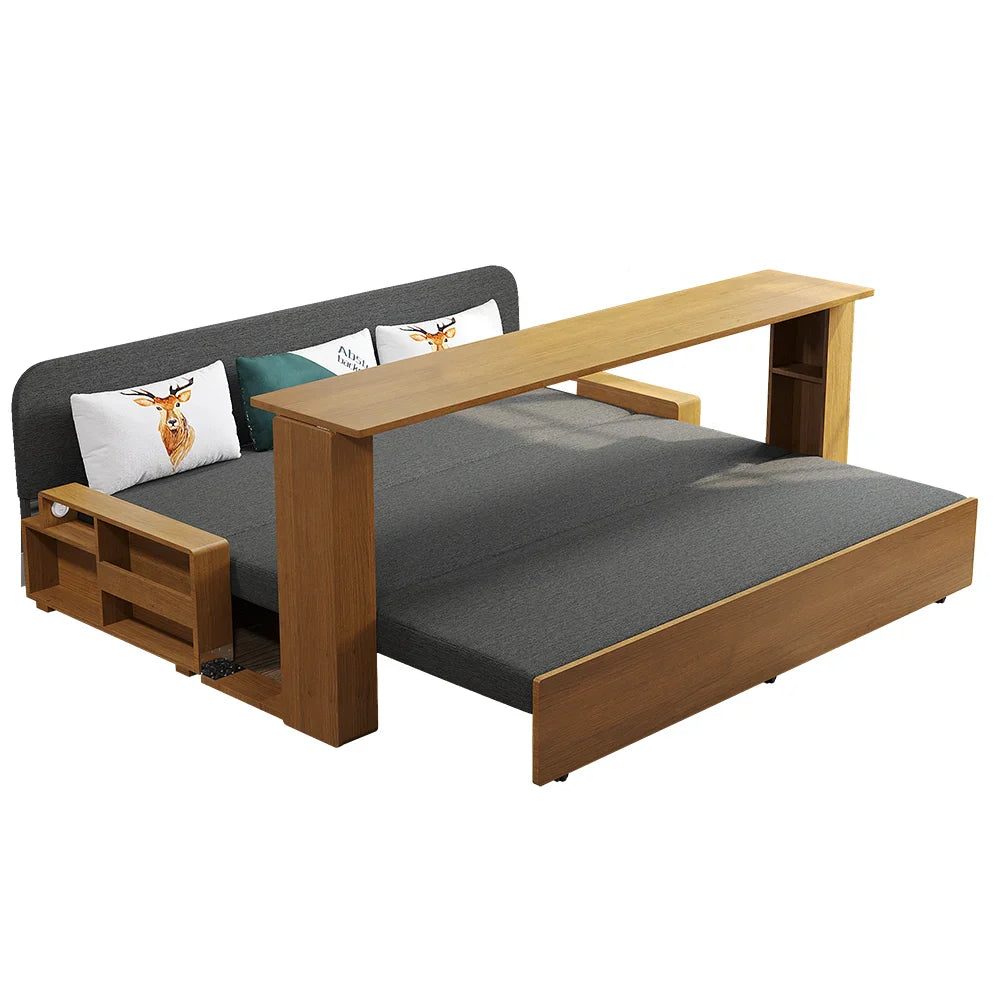 Multifunctional Folding Wood Sofa Bed